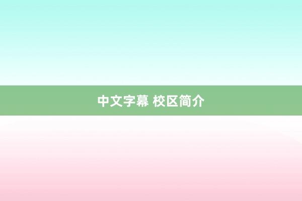 中文字幕 校区简介